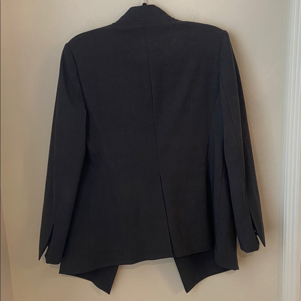 M.M.LaFleur Oliver Jacket Gray Open Front Blazer Size M Wool - Picture 3 of 7